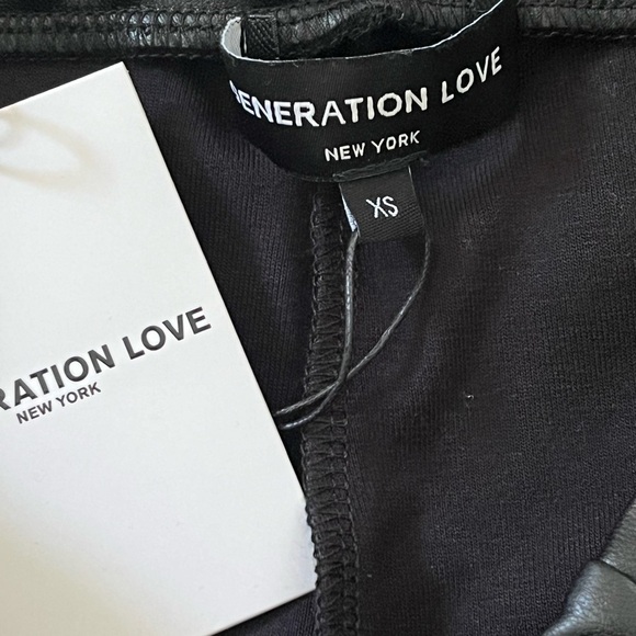 NWT Generation Love Size XS Women's Dawson Vegan Leather Button Leggings Chic - Picture 10 of 16